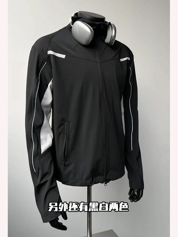 メッシュ速乾性日焼け止め服メンズ夏アメリカンスポーツ薄手ジャケット屋外日焼け止め通気性スタンドカラージャケットトレンディ|undefined
