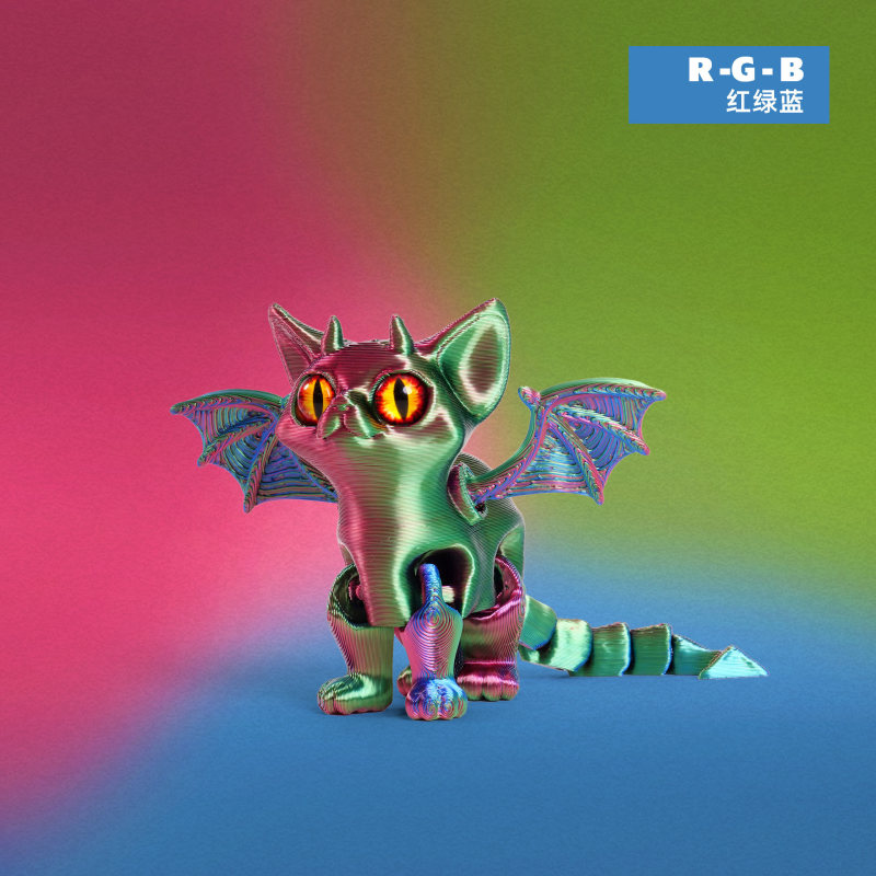 ハロウィン 3D プリントクロスボーダーホットスタイル天使悪魔猫子供のかわいいペットのおもちゃデスクトップ装飾品可動関節|undefined