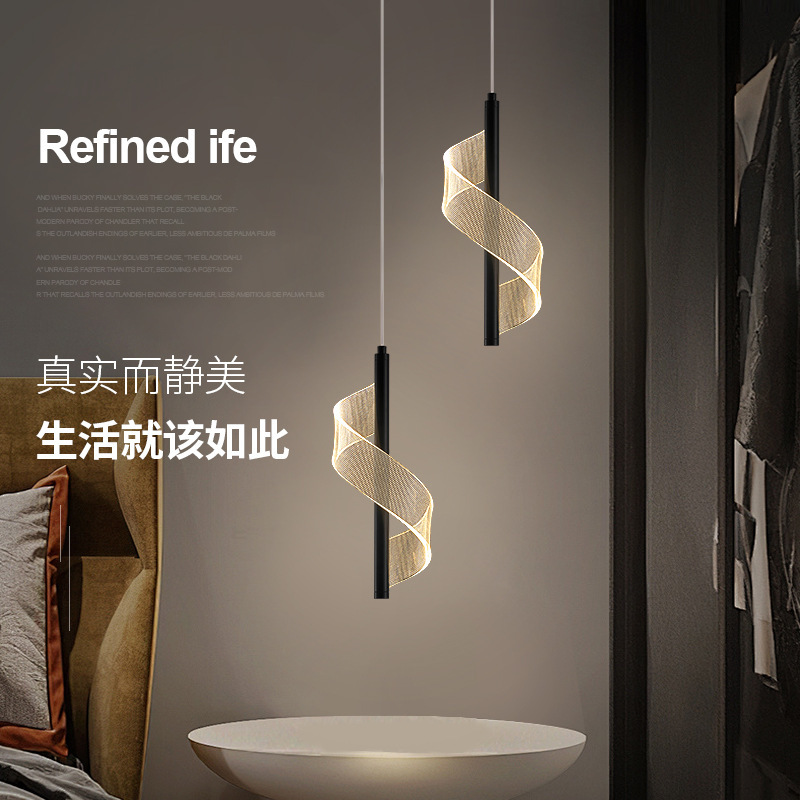 Trendy Bedside Pendant Light, Light Luxury Minimalist Modern Simple Bar Counter Cash Register Decoration Commercial Master Bedroom Pendant Light