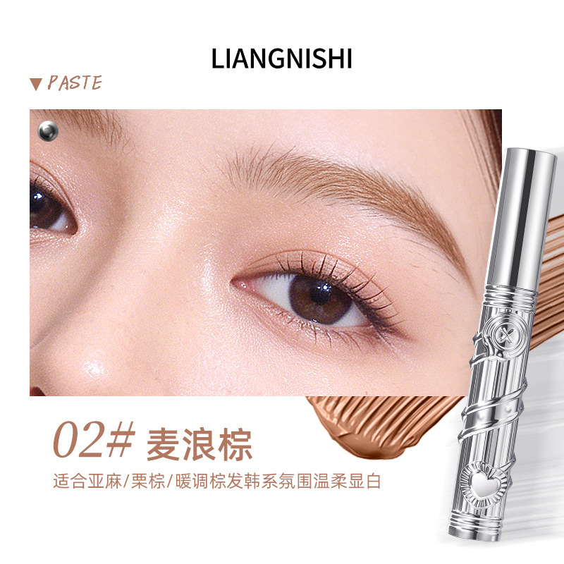 Hermosa belleza de maquillaje de cejas de color plástico fijo, esbozo de cejas salvajes naturales, maquillaje de cejas no es fácil de desmayar, nuevo color de cejas image 7