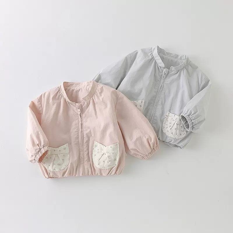 女宝宝外套春装2026新款洋气婴幼儿衣服女童休闲拉链立领上衣 a类