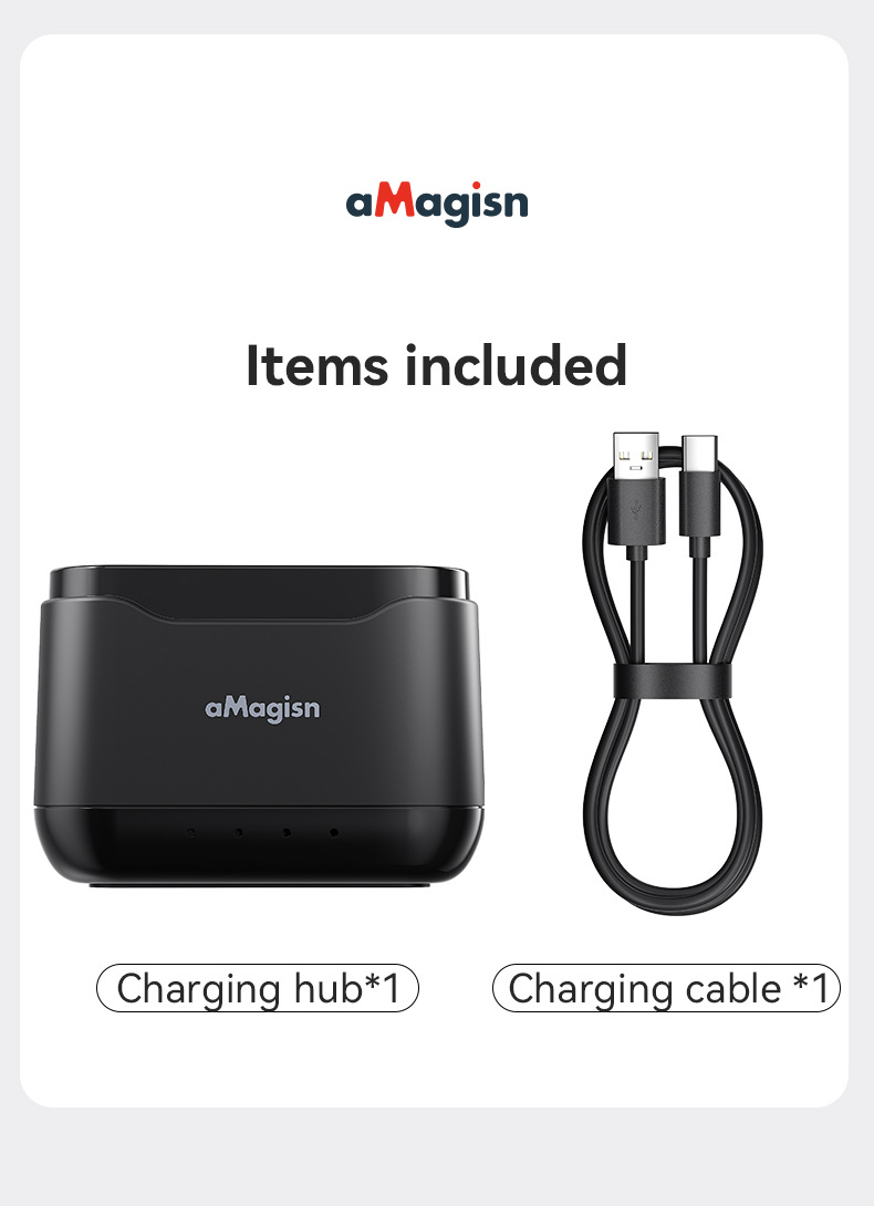Boîtier De Charge Double Pour DJI Action 5 Pro - Étui De Rangement Compact Et Portable