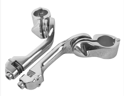 with Modified Guard Bars, Motorcycle pedals - long-foot-pedal-bracket-electroplating