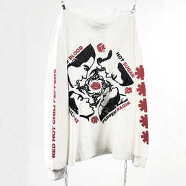 辣椒长袖洗后260g纯棉料复古单缝线天地针工艺重磅阿苏特酵磨洗水