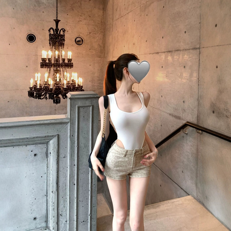 【Jennie's style】Spicy girl large-neck one-piece camisole for women, summer stretchy tight top