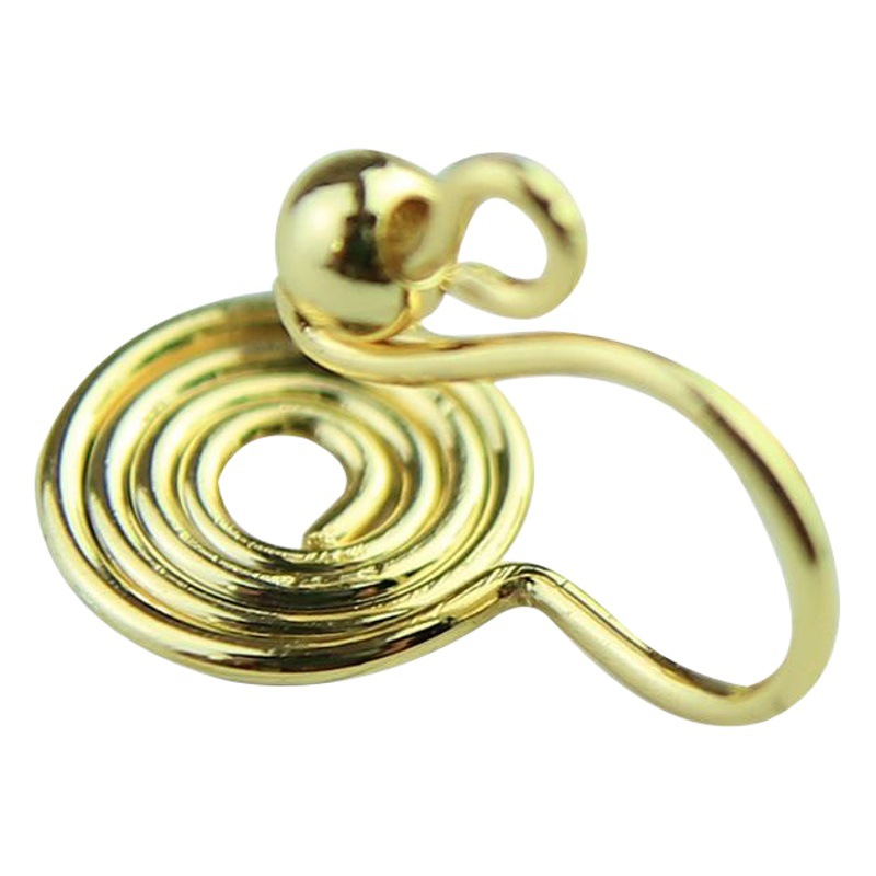 Korean Style Women's Mosquito Coil Disc Ear Clip Painless Clip-On Pierced Ear Clip Copper Plated 14K Gold Ear Clip Earrings Supply