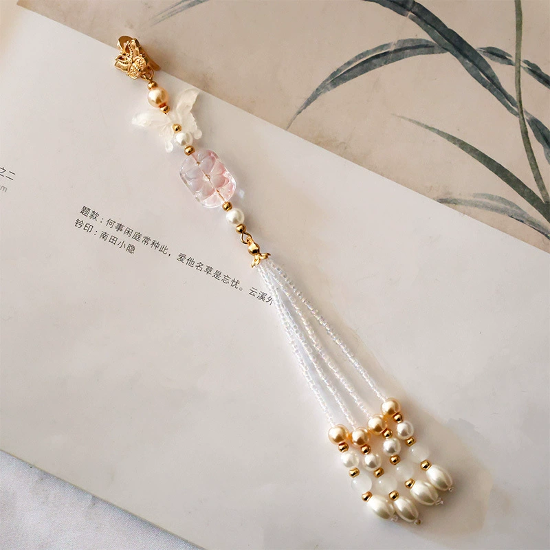 Новый стильный чонсам с прессованным лацканом, ретро, ​​свежий и универсальный чайный костюм, новая одежда в китайском стиле, длинные струящиеся аксессуары, простые подвесные украшения.