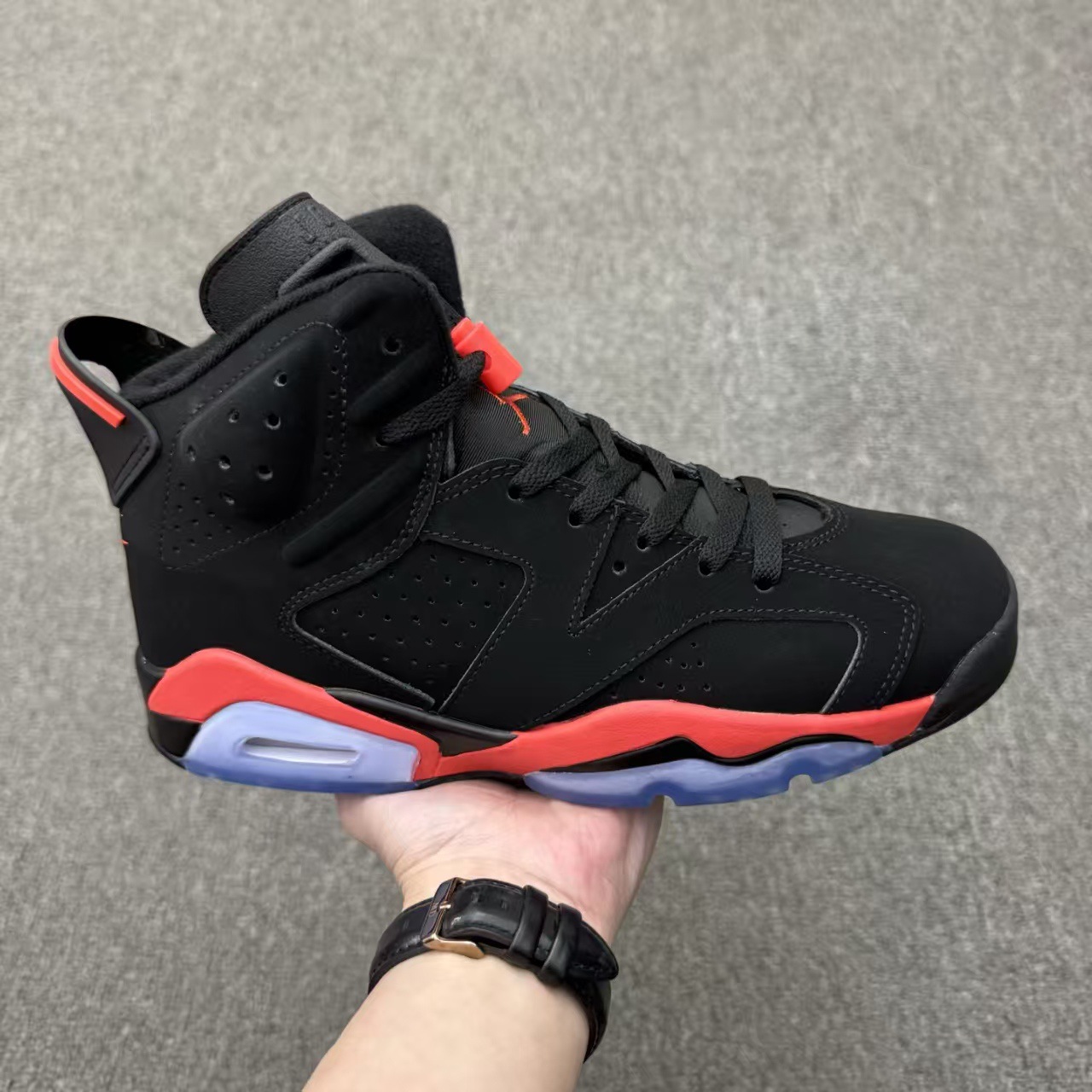 Zapatillas de Baloncesto de Caña Alta con Cámara de Aire AJ6, Cuero y Caucho, Amortiguación, para Deporte