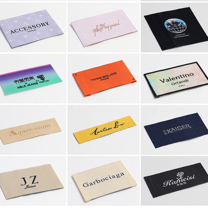 Hangzhou source factory cloth Mark weaving Mark collar Mark luggage side Mark weaving Mark clothing size Mark trademark accessories