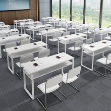 培训班桌椅创意商用可升降彩色美术培训桌椅长条写字课桌椅补习班