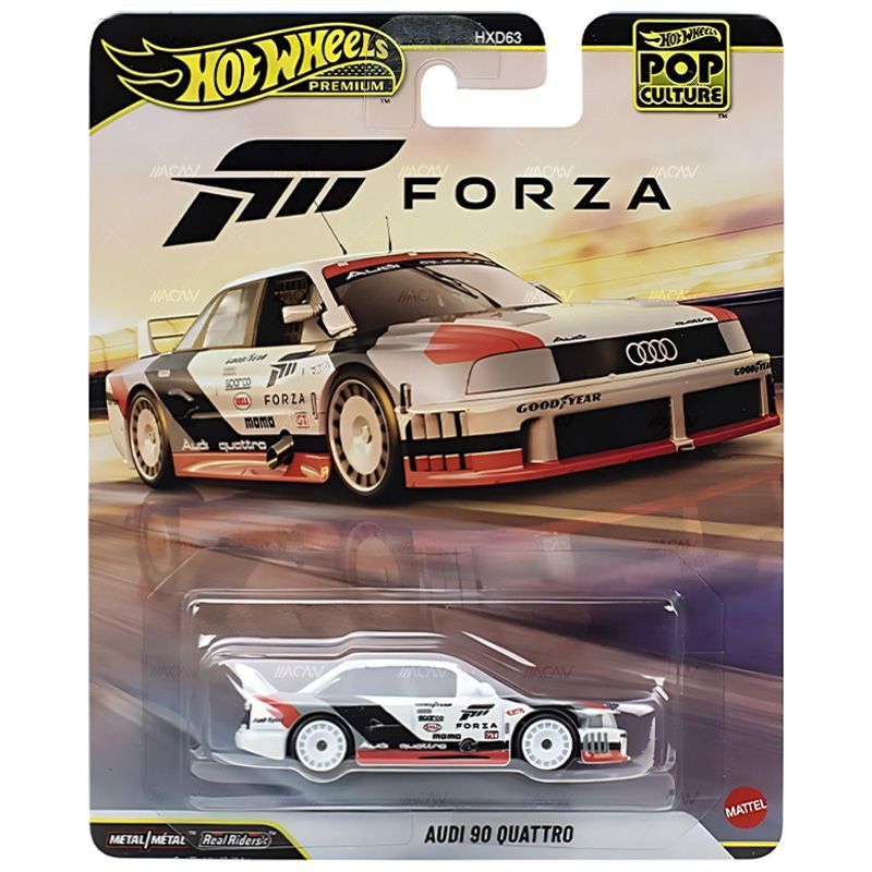 Wind and Fire - Alloy Car Model Hxd63 (Audi 90 Quattro) with Iron Base and Rubber Tires