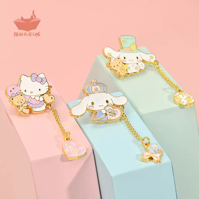 Hello Kitty брошь, карикатурный металлический аксессуар, подвеска, японский и корейский