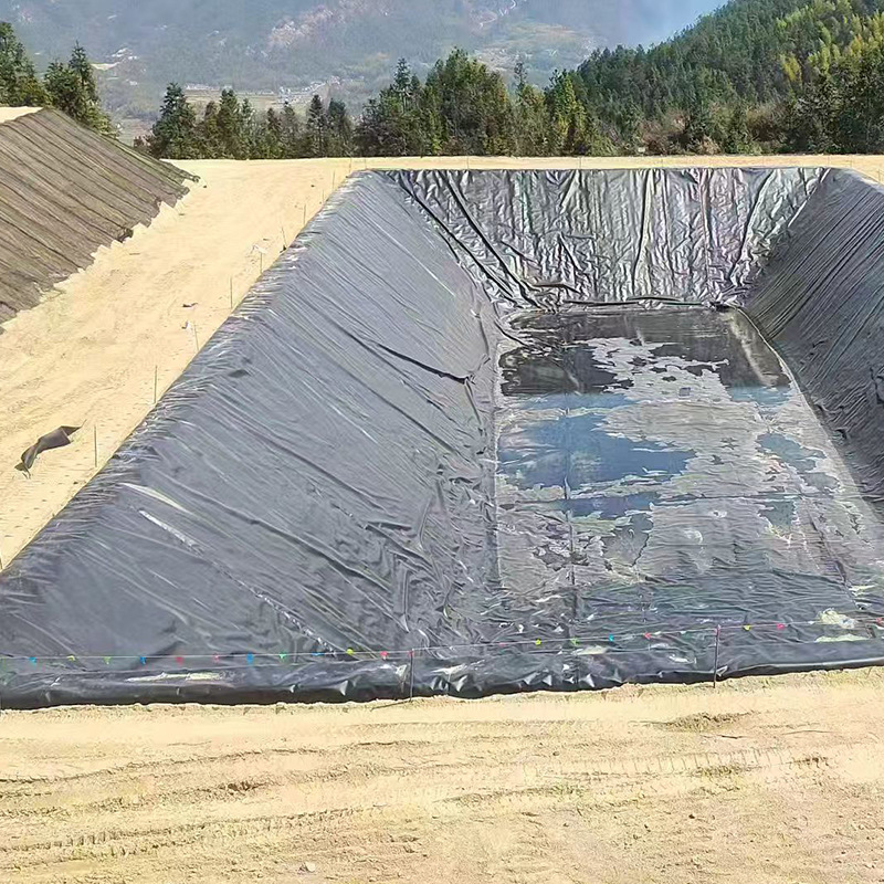 HDPE防渗膜鱼塘养殖藕池沼气池垃圾填埋黑膜蓄水池水库防渗土工膜
