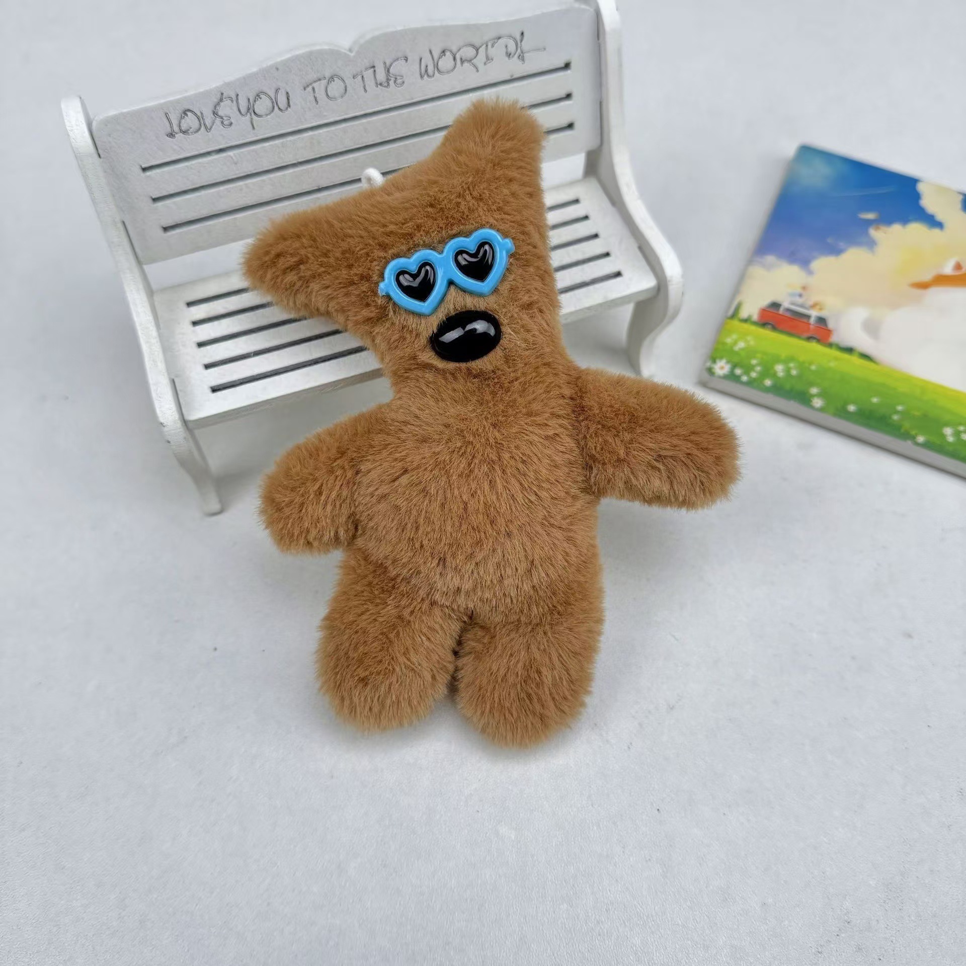 Bean Bear bolsas bolsas bolsas pequeños colgantes muñecas lindos colgantes de peluche llaveros muñecas máquina de peluche al por mayor