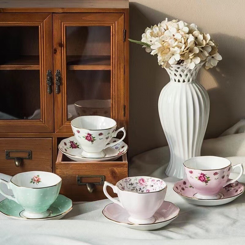 Royal Albert High-end Flower Tea Cup Saucer Coffee Cup European-style British Bone China Light Luxury Afternoon Tea Cup Set