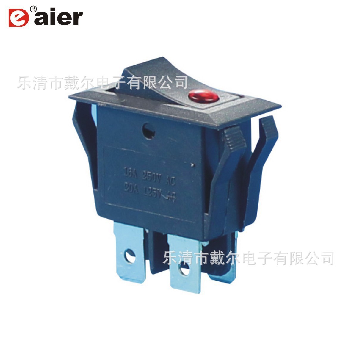 KCD3-11-201EN 猫眼船型开关 翘板开关 4脚船型开关 双刀猫眼