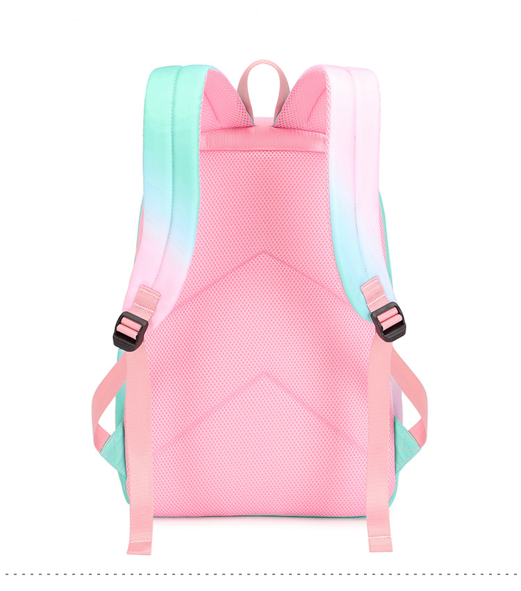 Cute Letter Gradient Color Square Zipper Fashion Backpack display picture 2