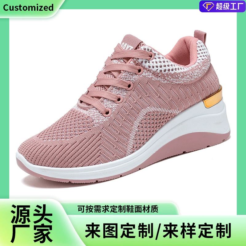 Обработка кроссовок на заказ, Женская Осенняя женская обувь оптом, повышенная обувь, приливная обувь, дышащая обувь на платформе, детская