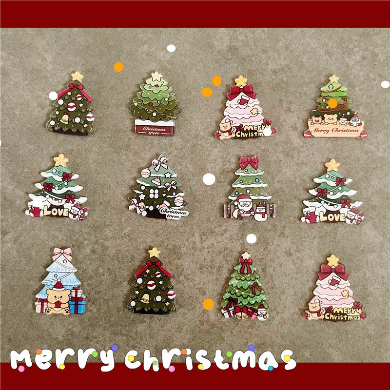 Christmas refrigerator stickers Christmas tree cute cartoon holiday decoration atmosphere magnetic stickers kindergarten gift for children