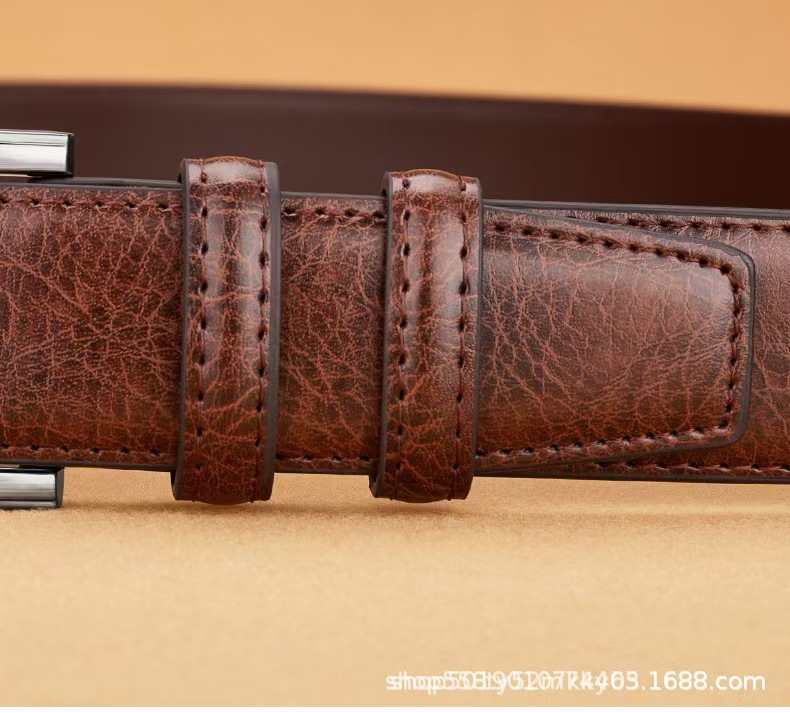Amazon Cross-Border Men's Pin Buckle Belt Men's Belt Wide Belt Trouser Belt for Young and Middle-Aged Men Dropshipping