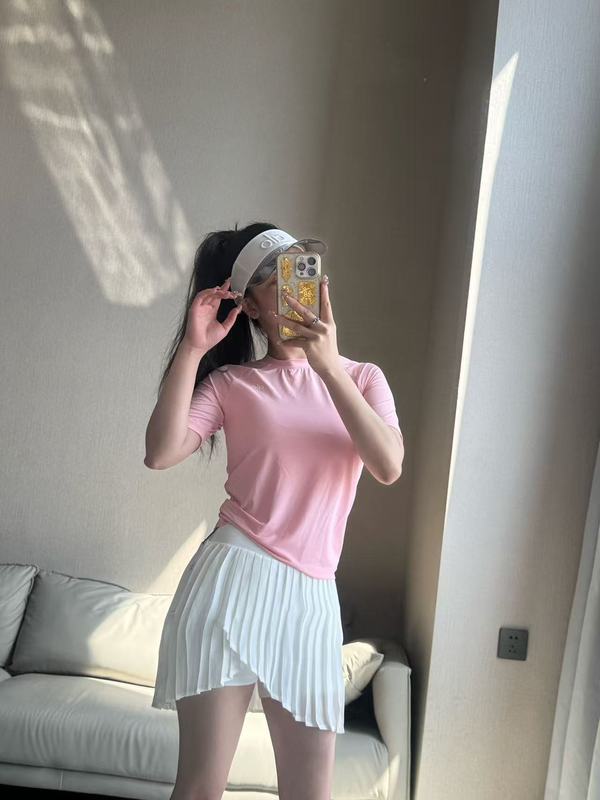 ハイバージョンヨガスポーツaloレタープリント半袖Tシャツレディーススリムデザインニッチファッション万能トップストレンド|undefined