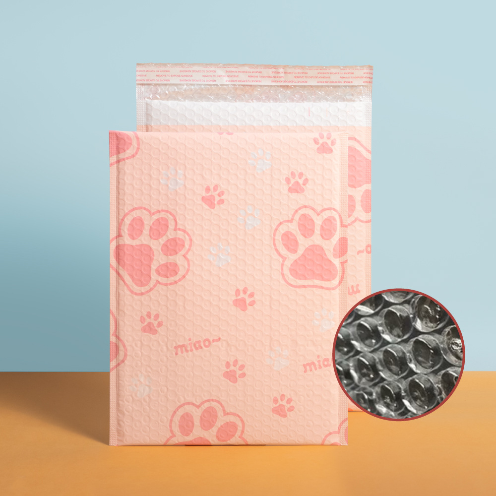 Bolsa de burbujas de película coextrudida personalizada pequeña impresión de logotipo de lotes bolsas de burbujas antichoque engrosado bolsa expreso personalizada