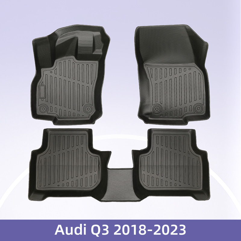 Europa para Audi Q3 2018 - 2023 TPE combustible 3D todo el tiempo material TPE almohadilla de pie de automóvil