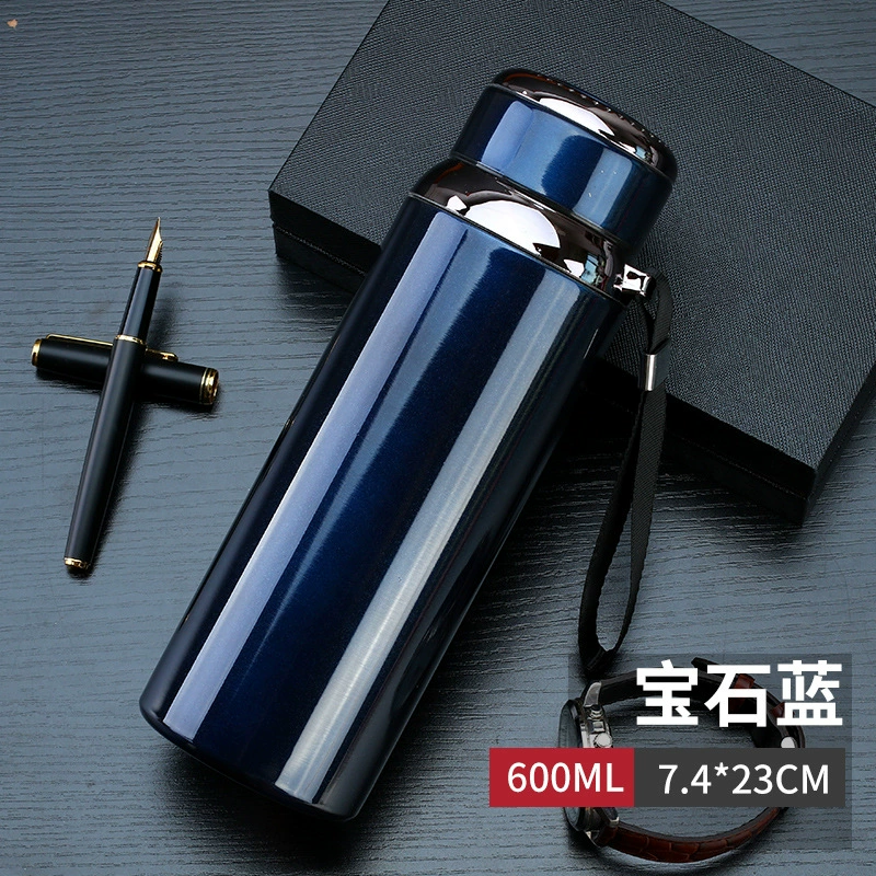 Вакуумный термос с чайной чашкой, объём 600–1500 мл, в комплекте щётка для чашки