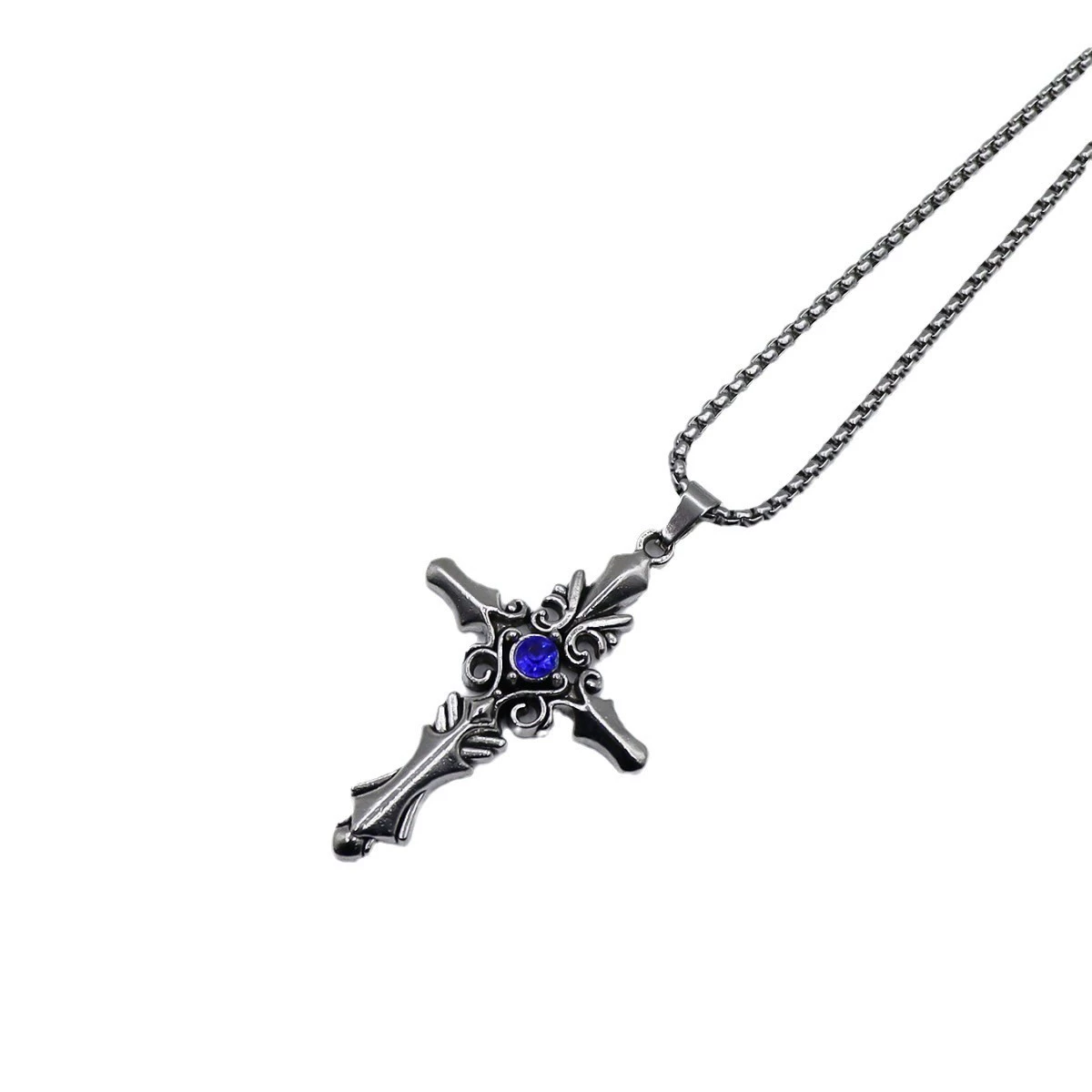 Necklace stainless steel, retro fashionable pendant hip-hop style for men and women