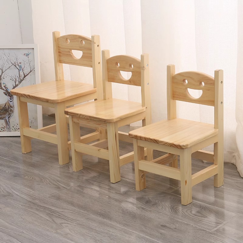 Solid wood stool household shoe changing stool living room children's backrest chair wooden bench adult square stool coffee table low stool