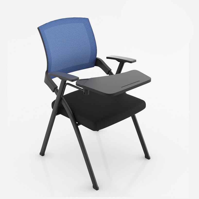 Silla de entrenamiento transpirable de malla silla plegable de sala de conferencias con mesa de tablero de escritura Mesa de aprendizaje de mesa y silla Silla de entrenamiento de oficina integrada image 5