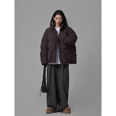 796# 【特价！】SIXI四喜家经典廓形立领羽绒服外套女面包服