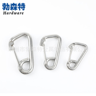 304 Stainless Steel Simple Spring Hook Simple Spring Buckle Climbing Buckle Safety Quick Hook