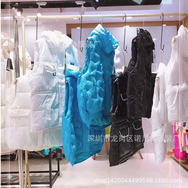 Fanlu Zhe 대형 보드 다운 코튼 조끼 여성 가을 및 겨울 2023 새로운 조끼 코트 Waistcoat Vest 여성용 겉옷