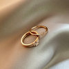 Fashionable ring stainless steel for beloved, metal accessory, light luxury style