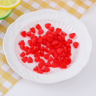 small size 1/2 Simulation Strawberry Half Strawberry Food Play Cream Gel Accessories Fruit Resin Handmade Material Slime