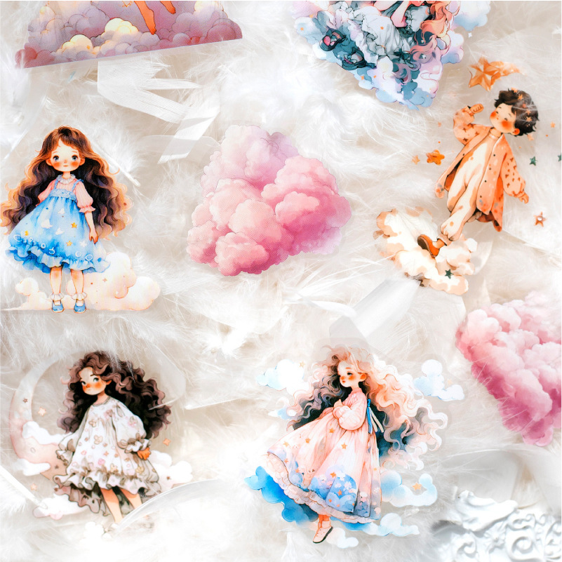 Paquete de pegatinas de PET de personajes de Yanji Yunduo