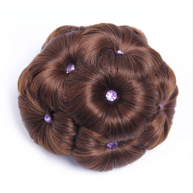 Peluca de pelo bolsa de pan cabeza flor brote accesorios para el cabello agarre nueve flor bola cabeza pelo rizador de pelo rizado bolsa de cinco colores anillo de pelo