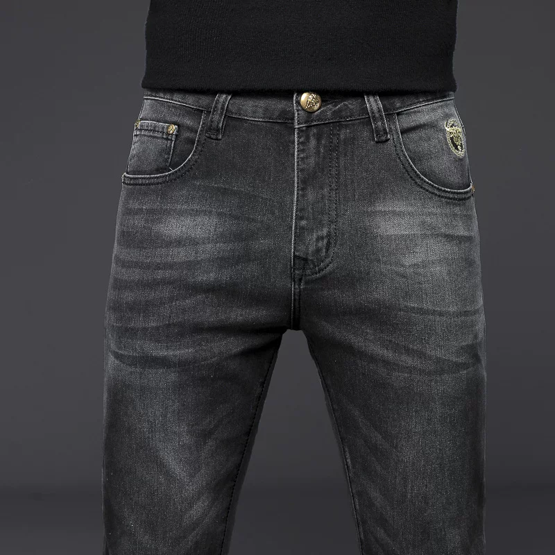 Весенние джинсы, модные штаны, 2023 год, корейский стиль, slim fit