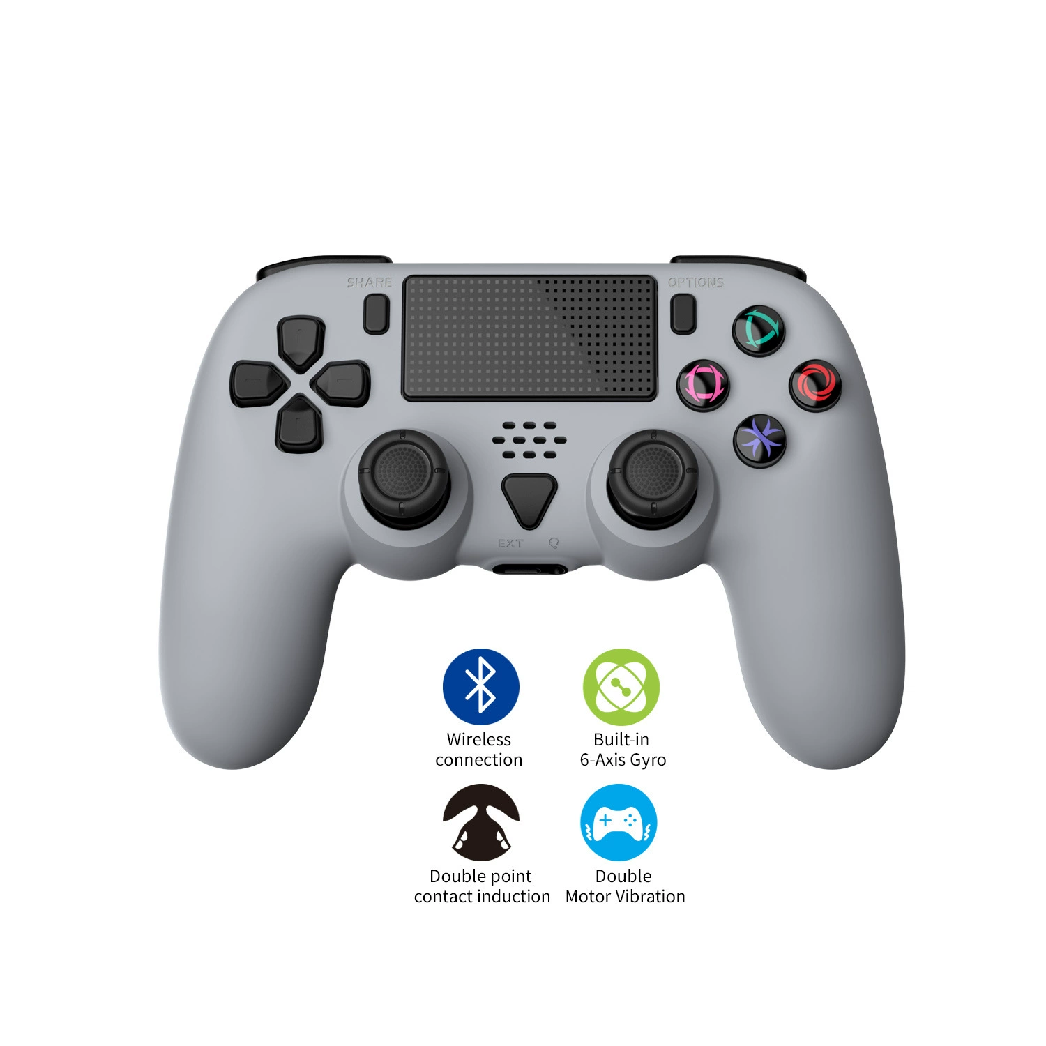 Wireless bluetooth controller, gyroscope, universal handle, automatic shooting, vibration
