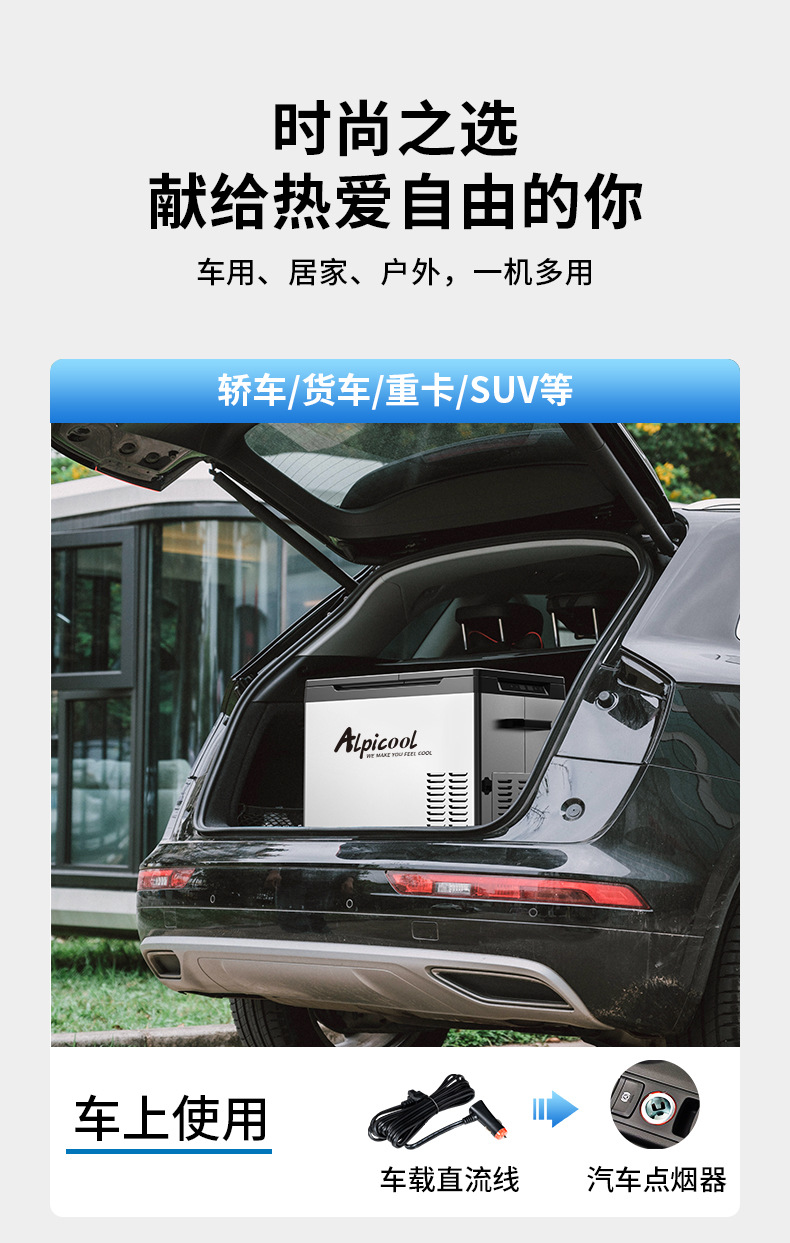 Ice Tiger Compressor Car Refrigerator Car Home Dual-use Refrigeration 12v24v Portable CD35 Dormitory Mini Refrigerator