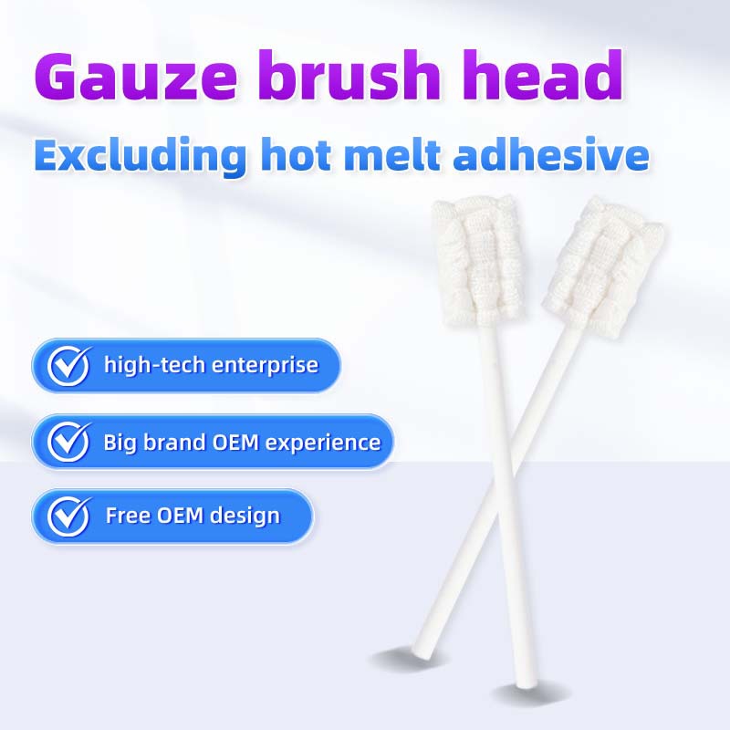 No Heat-Melt Adhesive Baby Oral Cleaning Cotton Swabs, Newborn Gauze Toothbrush, Baby Toothbrush, Tongue Cleaning Tool