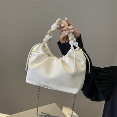 2024 Summer New Trendy Cloud-Shape Fashion Handbag: Shimmering Dewdrop Design, Shoulder or Crossbody Bucket Bag