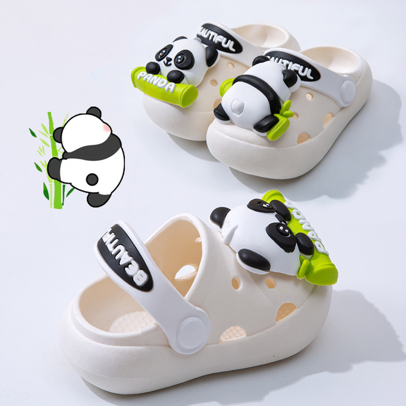 Panda Children's Clogs Summer Cute Boys' Non-Slip Toddler Baby Indoor Sandals Factory Wholesale Panda Children's Clogs Summer Cute Boys' Non-Slip Toddler Baby Indoor Sandals Factory Wholesale