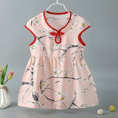 女童連衣裙小公主古裝旗袍0-3歲綿綢夏天薄款女寶寶裙子小女孩新