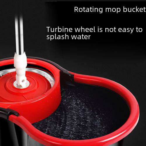 Wholesale 8-inch two-driven rotating lazy hand-free cleaning mop set, household cleaning round head rotating mop