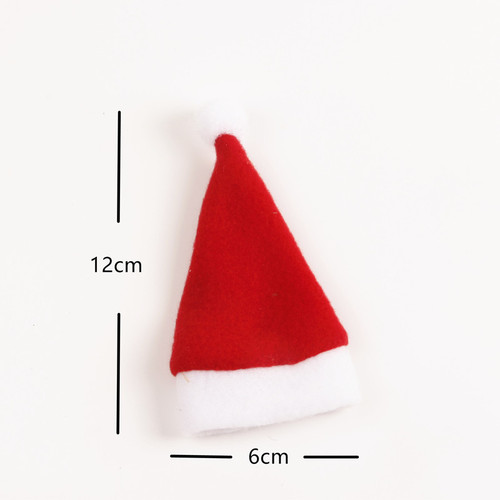  new mini Christmas hat wine bottle hat Christmas small hat Christmas hat knife and fork set Christmas decoration accessories