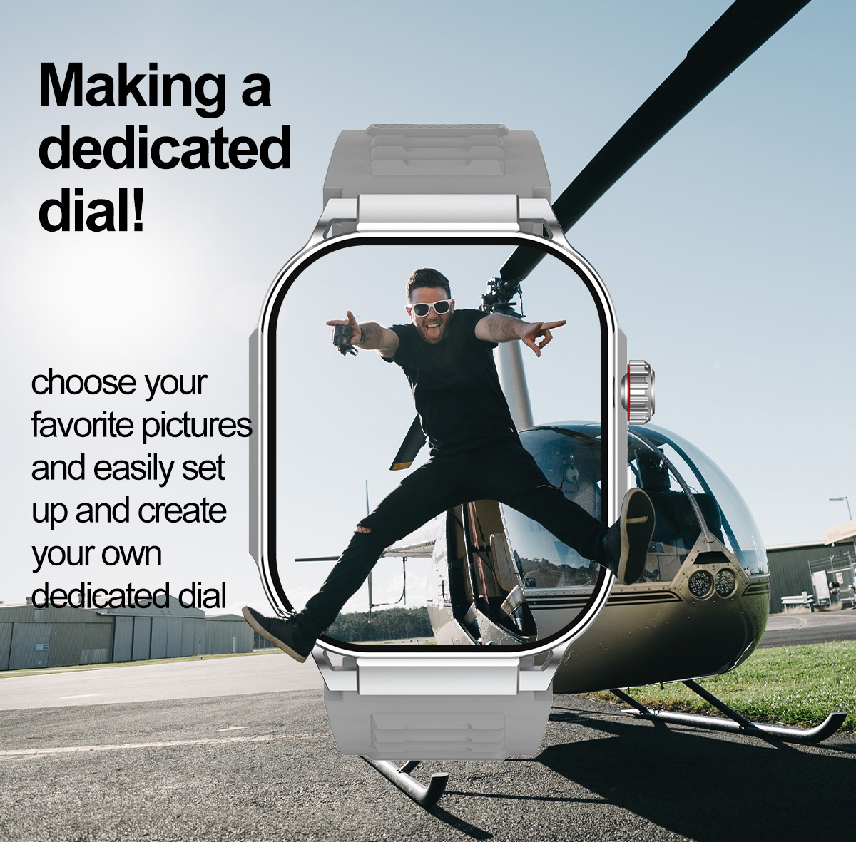 Reloj inteligente G40 de 2,1 pulgadas con pantalla cuadrada Bluetooth para exteriores_voghion.com