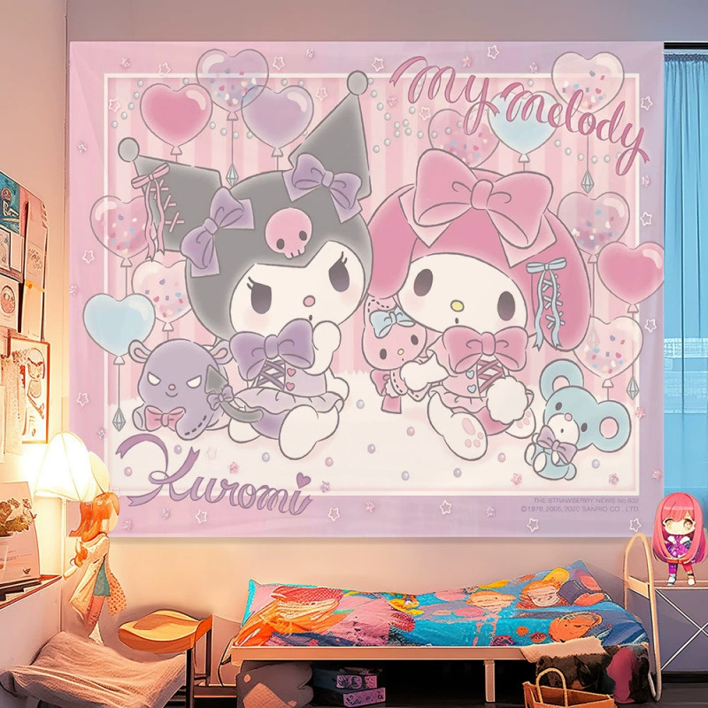 Постельное полотно Санрио Мели для стены hellokitty аренда дома декоративная тёплая романтическая подложка настенное полотнище