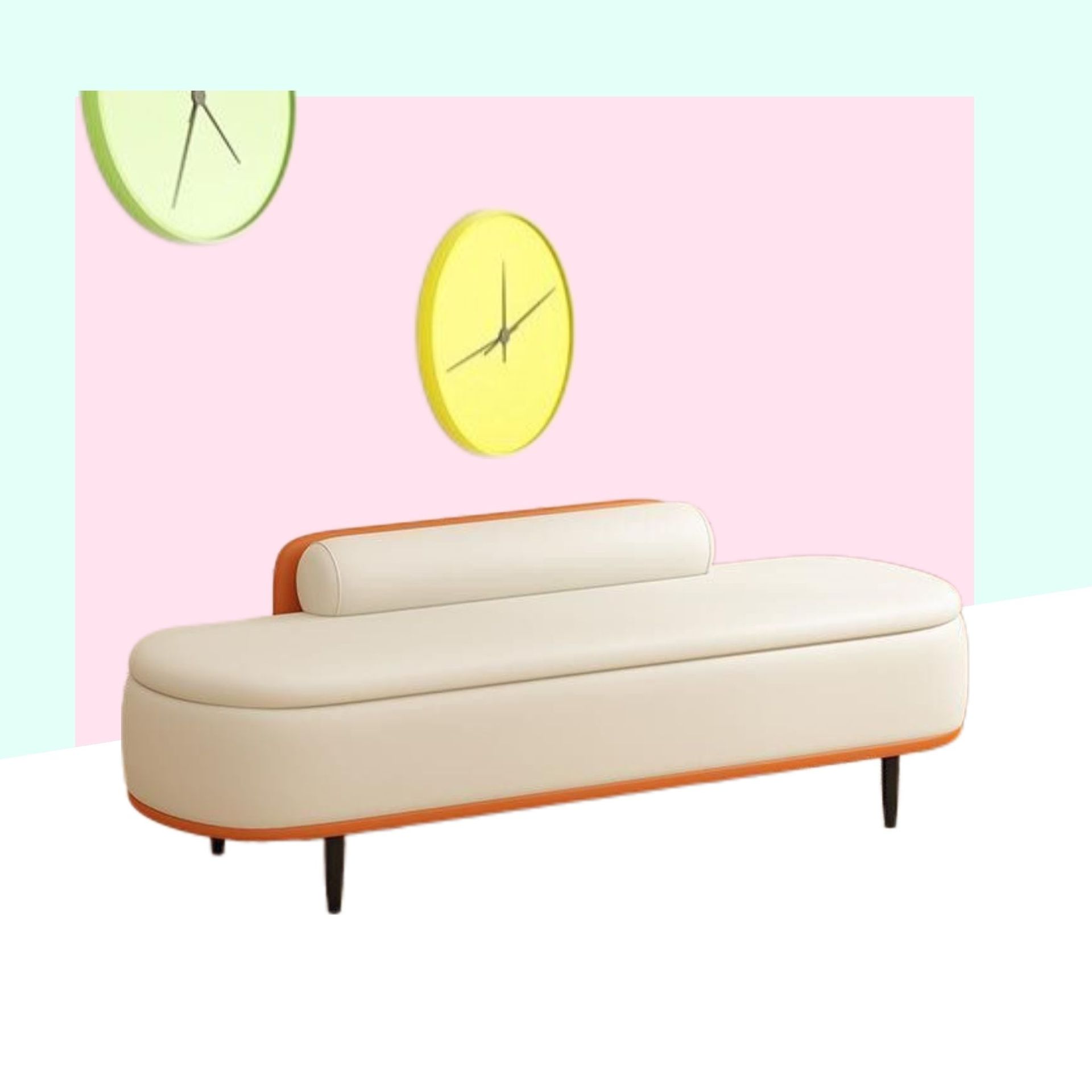 오프화이트+오렌지 수납 가능